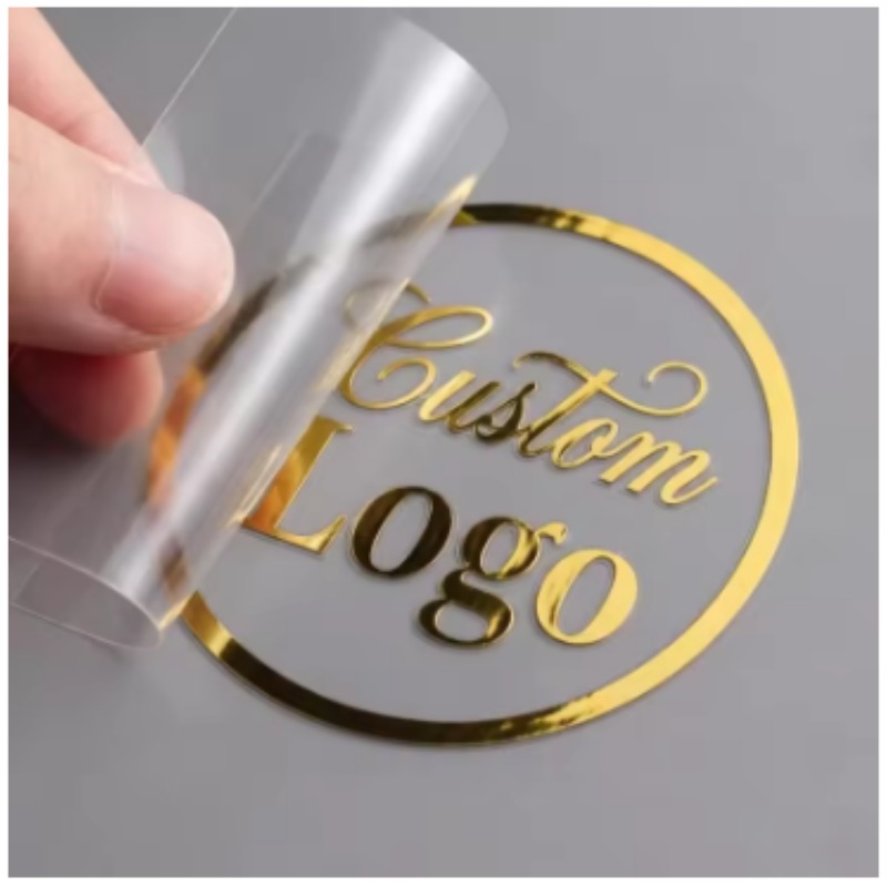 3D Printing Logo - ملصق ذهبي ثلاثي الأبعاد مخصص، شعار