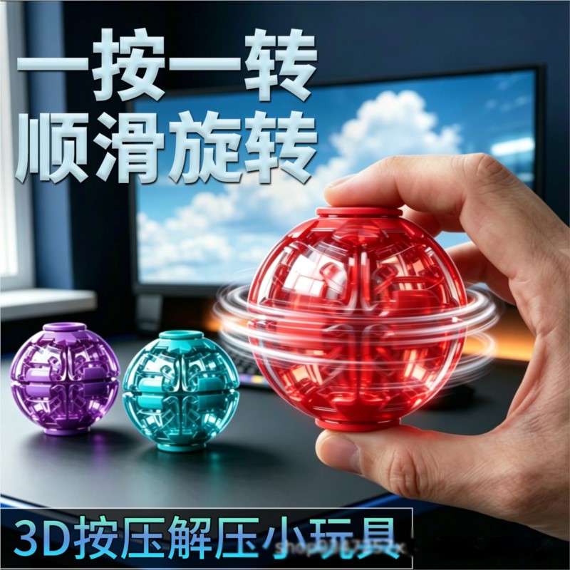 3D Printing Table - كرة تخفيف التوتر، كرة فيدجيت ناعمة