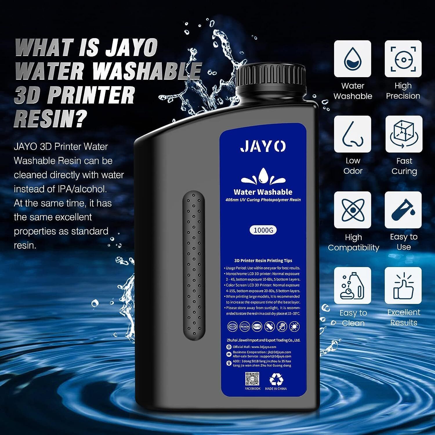JAYO Standard /ABS-Like / غسل  - مراجعة 3D Printing Uv Sensitive Resin وسعره