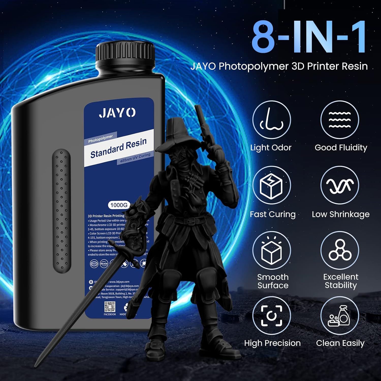 JAYO Standard /ABS-Like / غسل  - مراجعة 3D Printing Uv Sensitive Resin وسعره