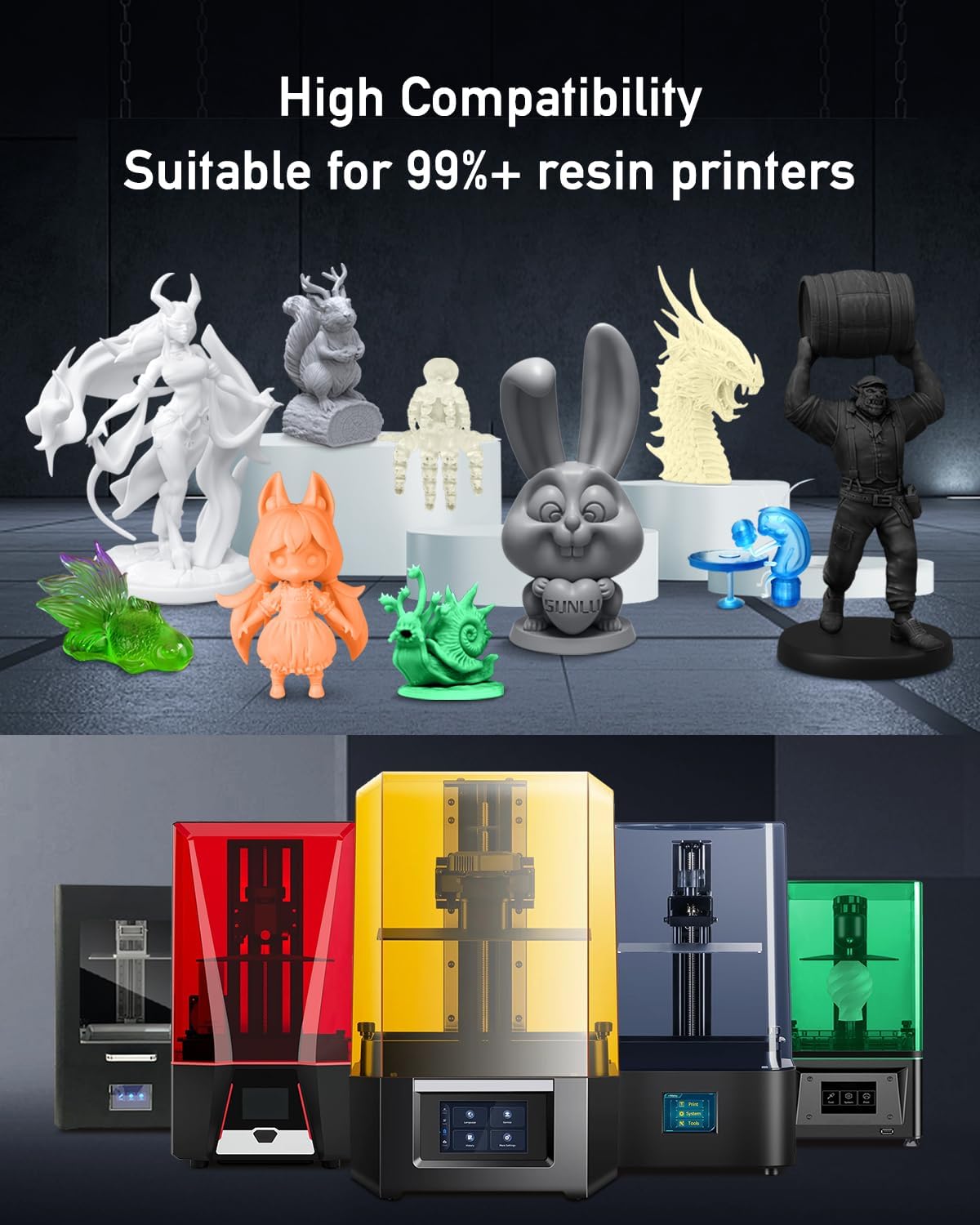 SUNLU ABS مثل الراتنج 405nm 1  - مراجعة 3D Printing Uv Sensitive Resin وسعره