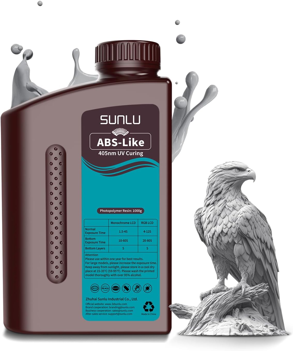 SUNLU ABS مثل الراتنج 405nm 1  - مراجعة 3D Printing Uv Sensitive Resin وسعره