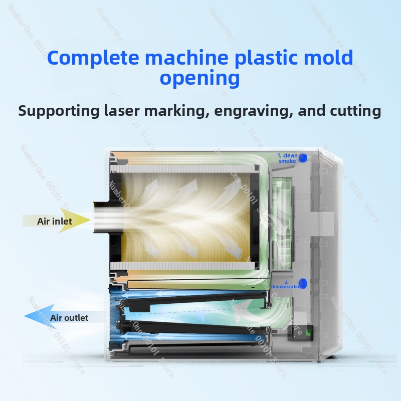آلة النقش بالليزر لتنقية الدخا - مراجعة 3D Printing Laser Cutting وسعره