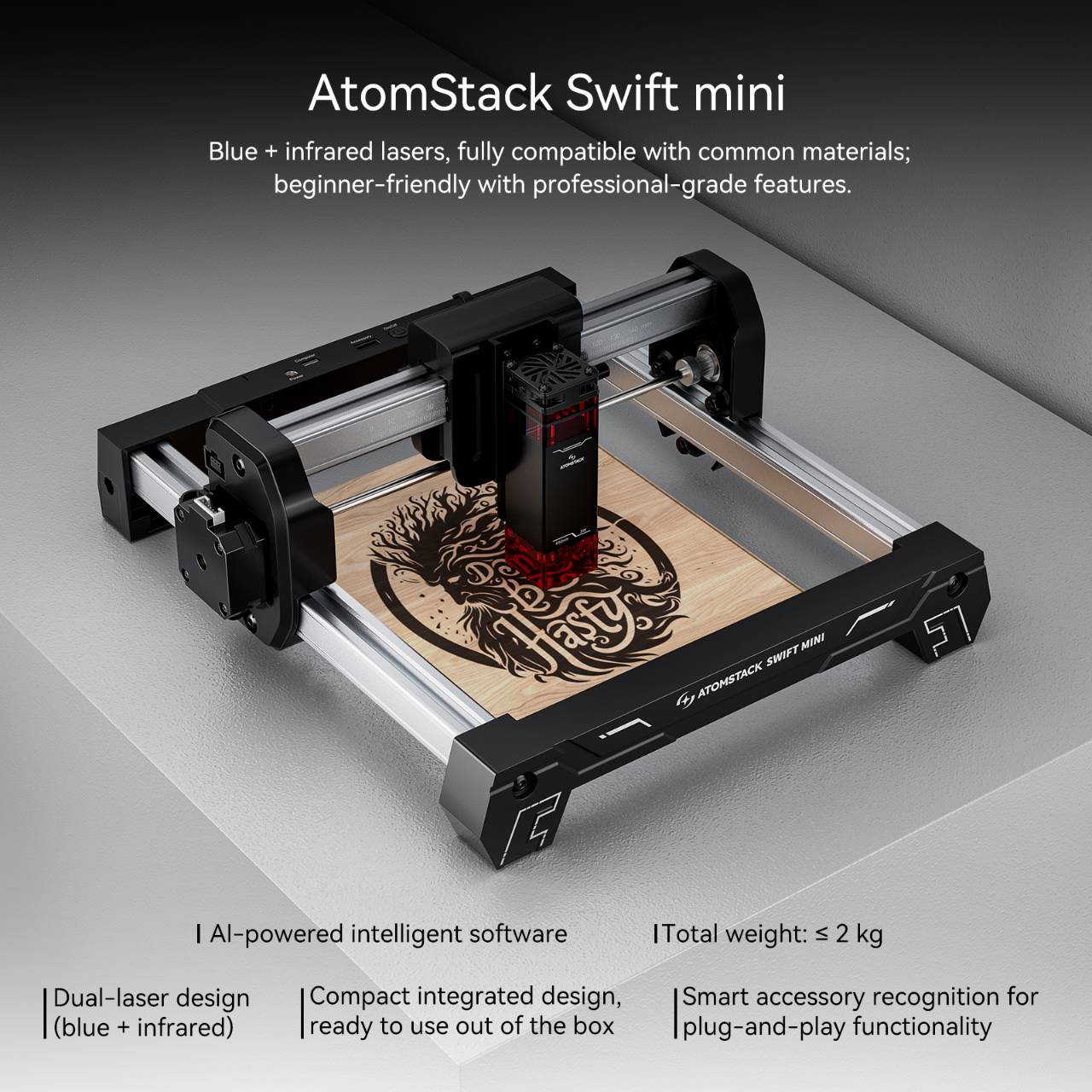 آلة النقش بالليزر المحمولة ATO - مراجعة 3D Printing Laser Cutting وسعره