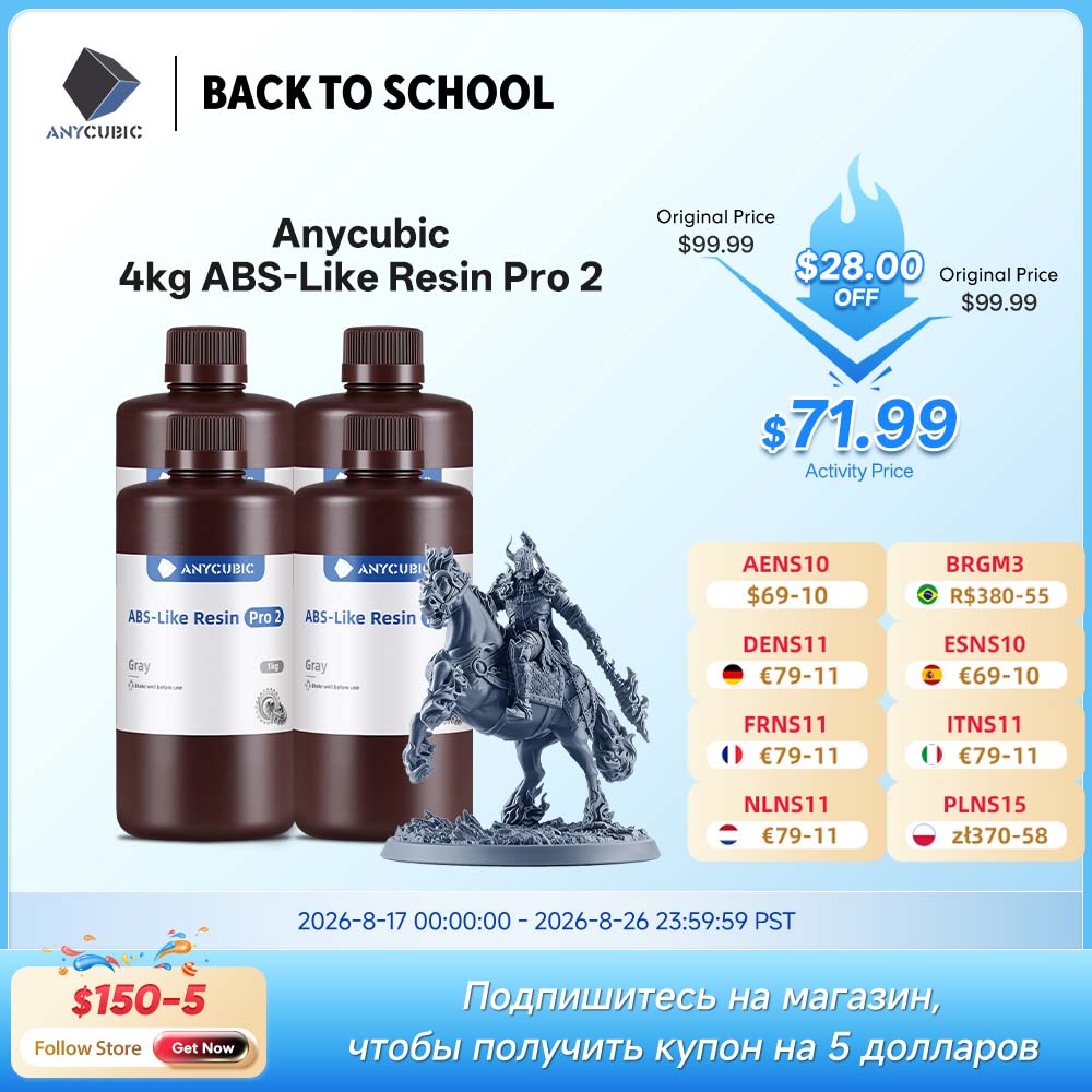 جديد 2 أجزاء/وحدة ANYCUBIC ABS - مراجعة 3D Printing Uv Sensitive Resin وسعره
