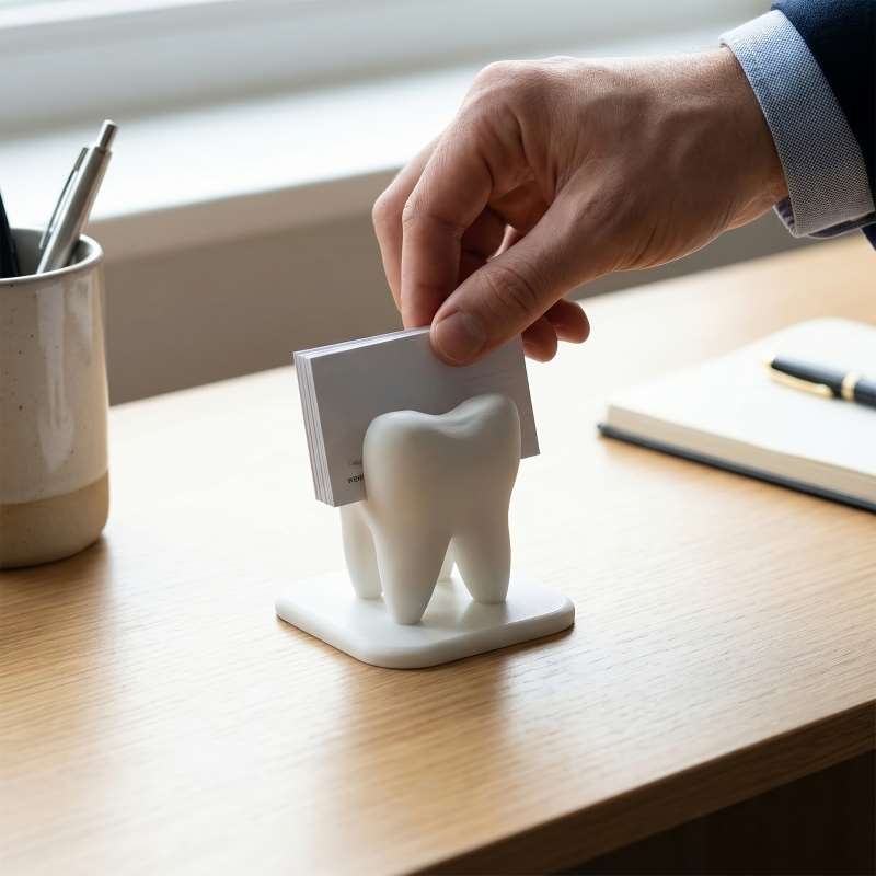 حامل بطاقات عمل على شكل سن مطب - مراجعة 3D Printing Card وسعره